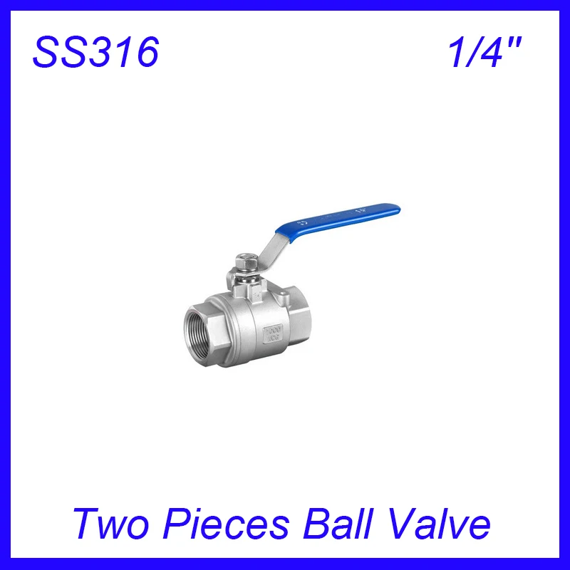 NEW 1/4'' SS316 stainless steel internal thread two pieces industry ball valve, 2 pieces ball valve,manual valve
NEW 1/4'' SS316 stainless steel internal thread two pieces industry ball valve, 2 pieces ball valve,manual valve