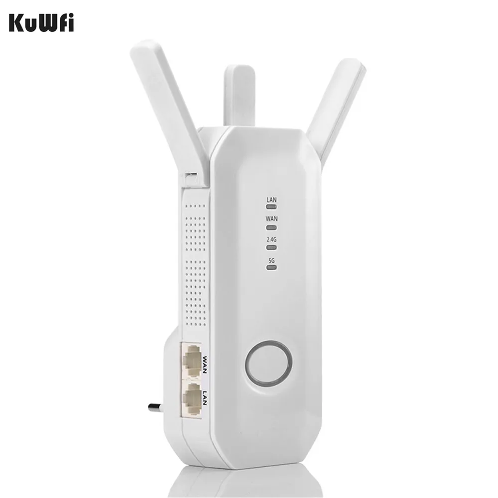 

KuWFi 750Mbps Wireless WIFI Repeater Wifi Router Dual Band 2.4Ghz 5Ghz 802.11AC WIFI Extender Wi fi Roteador Wifi Amplifier