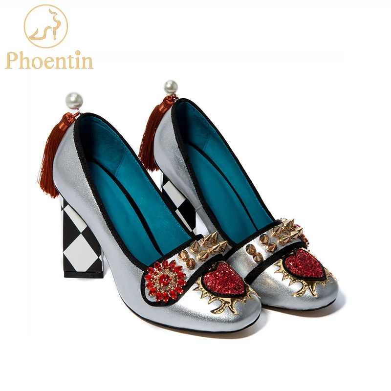 Phoentin tassel women's shoes from genuine leather rivet woman heels 5.5cm & 8cm 2020 crystal flower slip on pumps ladies FT621
Phoentin tassel women's shoes from genuine leather rivet woman heels 5.5cm & 8cm 2020 crystal flower slip on pumps ladies FT621