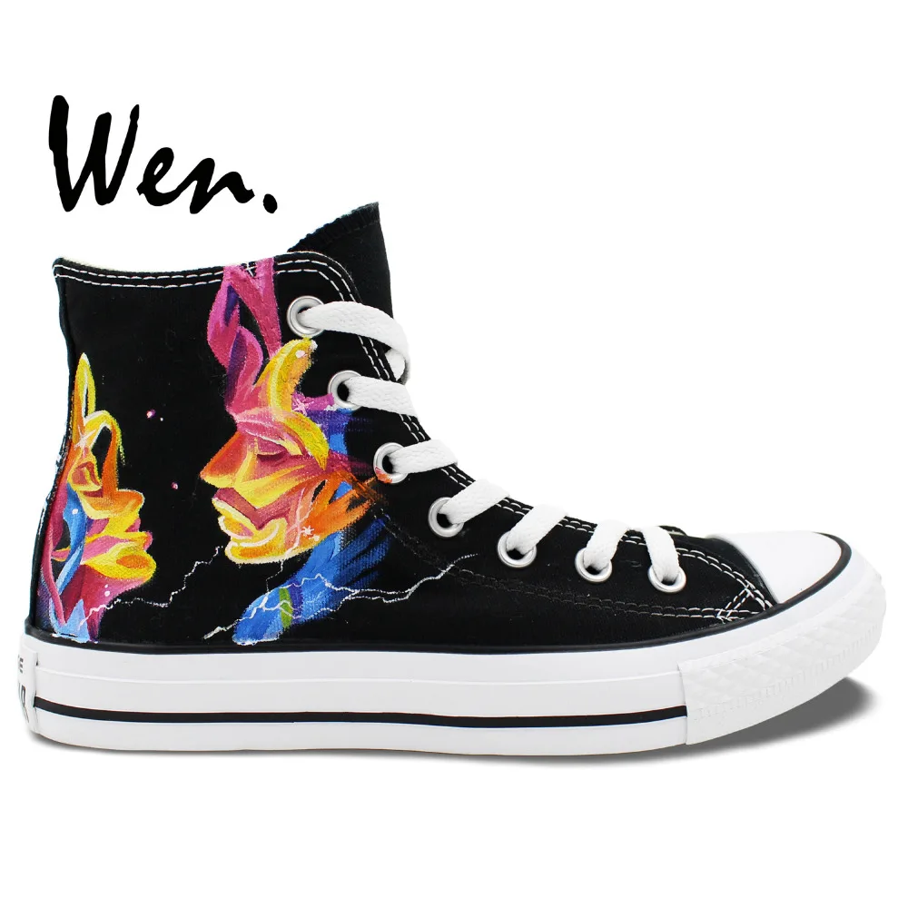 Wen Design Custom Hand Painted Shoes Design Custom MUSE Men Women's High Top Black Canvas Sneakers for Gifts
Wen Design Custom Hand Painted Shoes Design Custom MUSE Men Women's High Top Black Canvas Sneakers for Gifts