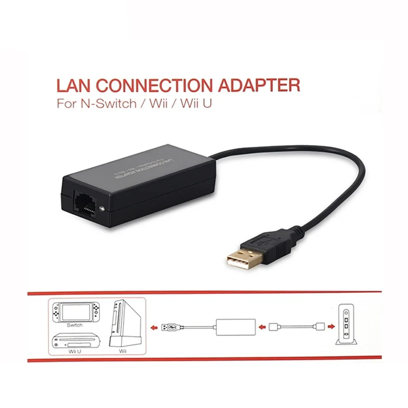 Для Nintendo Switch/для Wii U Lan адаптер для подключения USB Ethernet Сетевая карта 100 Мбит/с 2 0 |