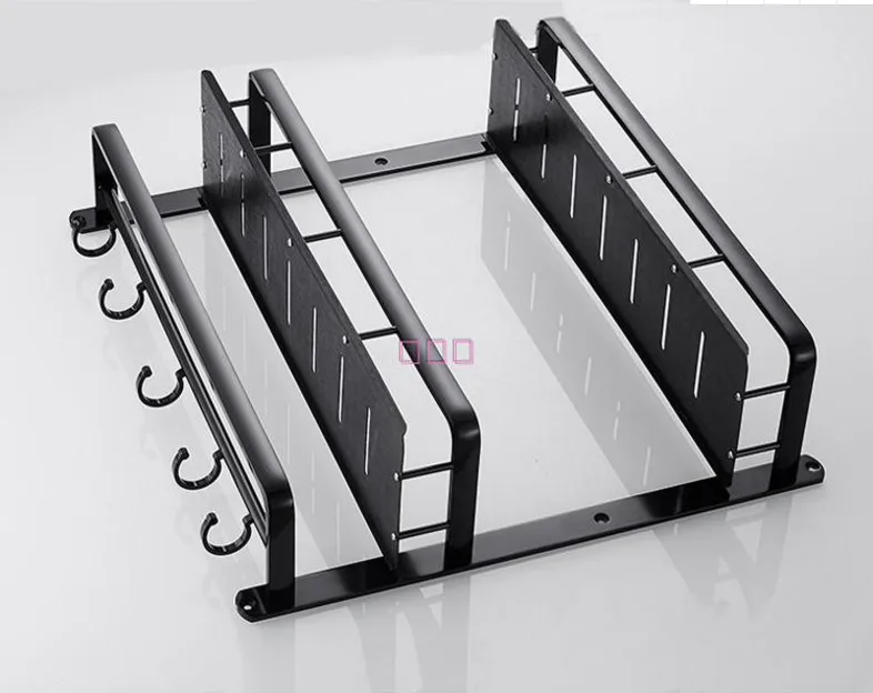 High Quality Aluminum Bathroom Shelf Black Gold Bathroom Shelves Rack with Hooks Single Dual Tier Wall Mounted Corner Shelf
High Quality Aluminum Bathroom Shelf Black Gold Bathroom Shelves Rack with Hooks Single Dual Tier Wall Mounted Corner Shelf