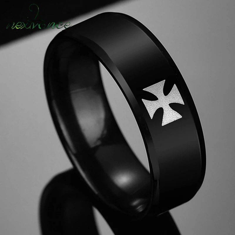 Nextvance рыцарь крест тамплиеров кольца черного цвета в стиле панк крестовых для
