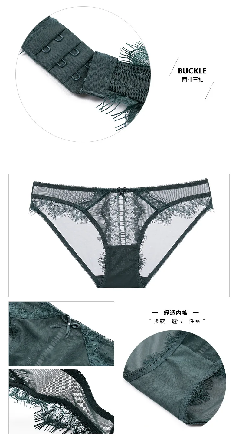 2018 New Top Sexy Underwear Set Cotton Push-up Bra and Panty Sets 3/4 Cup Brand Green Lace Lingerie Set Women Brassiere
2018 New Top Sexy Underwear Set Cotton Push-up Bra and Panty Sets 3/4 Cup Brand Green Lace Lingerie Set Women Brassiere