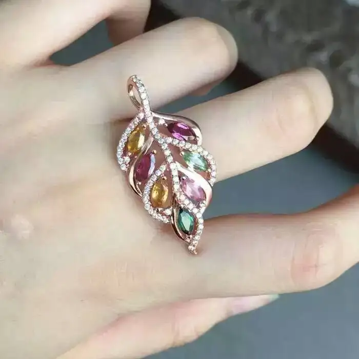 natural tourmaline pendant 925 Sterling silver Natural gemstone Pendant Necklace trendy Luxury big leaves women girl jewelry
natural tourmaline pendant 925 Sterling silver Natural gemstone Pendant Necklace trendy Luxury big leaves women girl jewelry