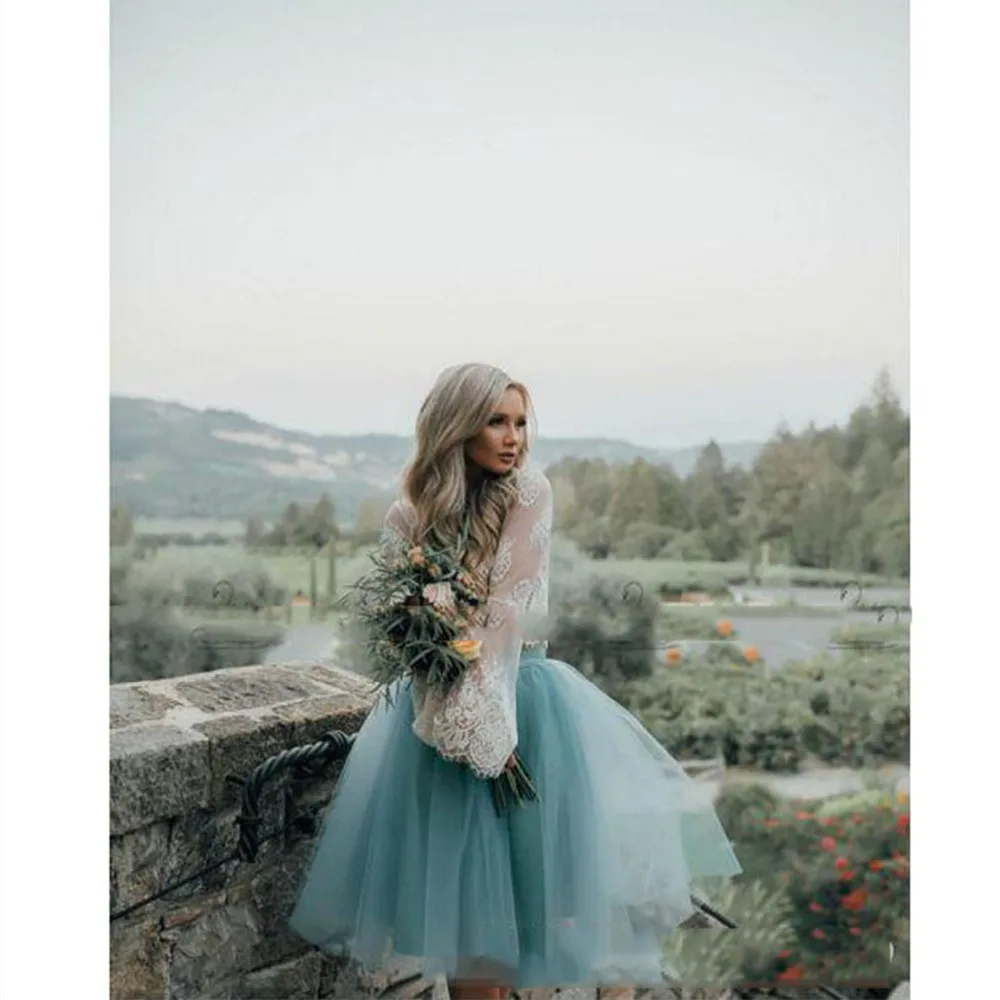 ANTI 2 Pieces Custom Short Evening Dresses Robe De Soiree Appliques Lace Tulle Dusty Blue Evening Gowns abiye vestido de festa
ANTI 2 Pieces Custom Short Evening Dresses Robe De Soiree Appliques Lace Tulle Dusty Blue Evening Gowns abiye vestido de festa