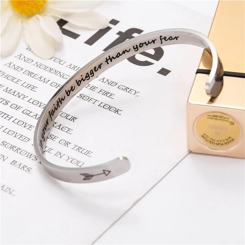 Wide 6mm Cuff Trendy Keep Going Let your faith be bigger than your fear Titanium Encouragement Bangle For Men Jewelry
Wide 6mm Cuff Trendy Keep Going Let your faith be bigger than your fear Titanium Encouragement Bangle For Men Jewelry