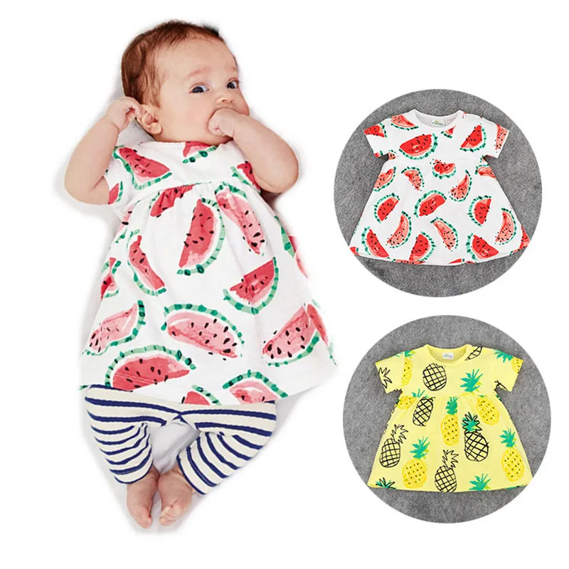 Kids short sleeves Cotton Dress Clothes Summer Vestidos Baby Girl Fruit Printing watermelon Dress Princess Birthday Sale 1-4Y
Kids short sleeves Cotton Dress Clothes Summer Vestidos Baby Girl Fruit Printing watermelon Dress Princess Birthday Sale 1-4Y