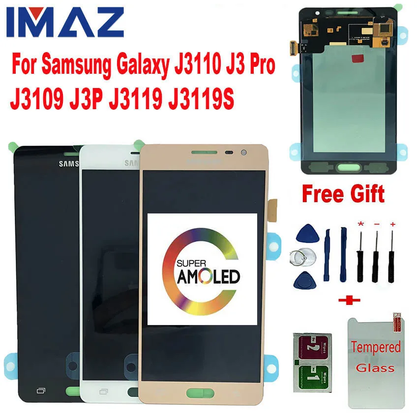IMAZ Super AMOLED 5.0“ LCD For Samsung Galaxy J3110 J3P J3119/S J3109 LCD Display Touch Screen Digitizer Assembly For J3 Pro LCD
IMAZ Super AMOLED 5.0“ LCD For Samsung Galaxy J3110 J3P J3119/S J3109 LCD Display Touch Screen Digitizer Assembly For J3 Pro LCD