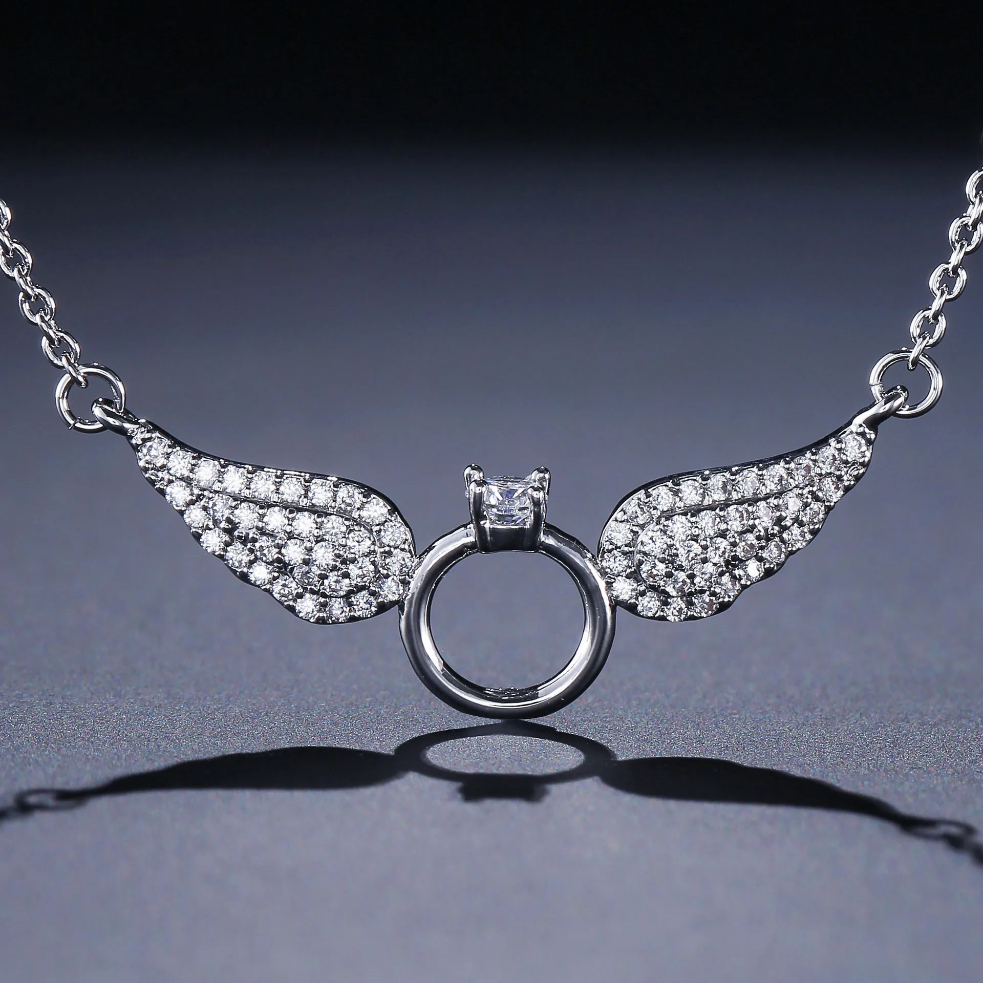 New Fashion Zirconia Angel Wings Pendant Necklaces with White Gold Color Jewelry For Young Girl Women Gift
New Fashion Zirconia Angel Wings Pendant Necklaces with White Gold Color Jewelry For Young Girl Women Gift