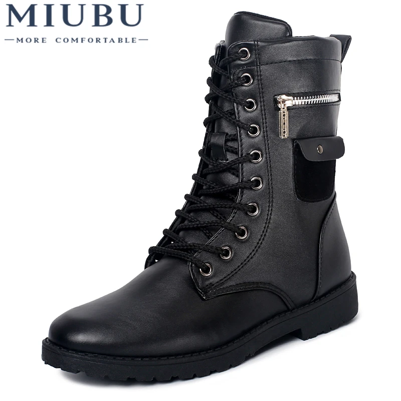 MIUBU High Quality Male Fashion Retro Punk Combat boots Winter England-style Casual shoes Men's mid-calf boot Black size 39-44
MIUBU High Quality Male Fashion Retro Punk Combat boots Winter England-style Casual shoes Men's mid-calf boot Black size 39-44