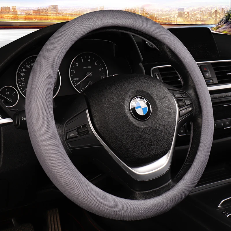 KKYSYELVA 38cm Auto Steering-Wheel Black Car Styling Steering Wheel Cover Leather Steering Covers Car Interior Accessories
KKYSYELVA 38cm Auto Steering-Wheel Black Car Styling Steering Wheel Cover Leather Steering Covers Car Interior Accessories