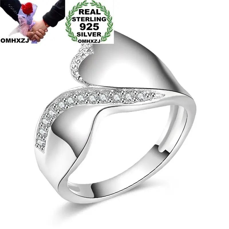 OMHXZJ Wholesale Personality Fashion OL Woman Girl Party Wedding Gift White Luxury AAA Zircon 925 Sterling Silver Ring RN155
OMHXZJ Wholesale Personality Fashion OL Woman Girl Party Wedding Gift White Luxury AAA Zircon 925 Sterling Silver Ring RN155