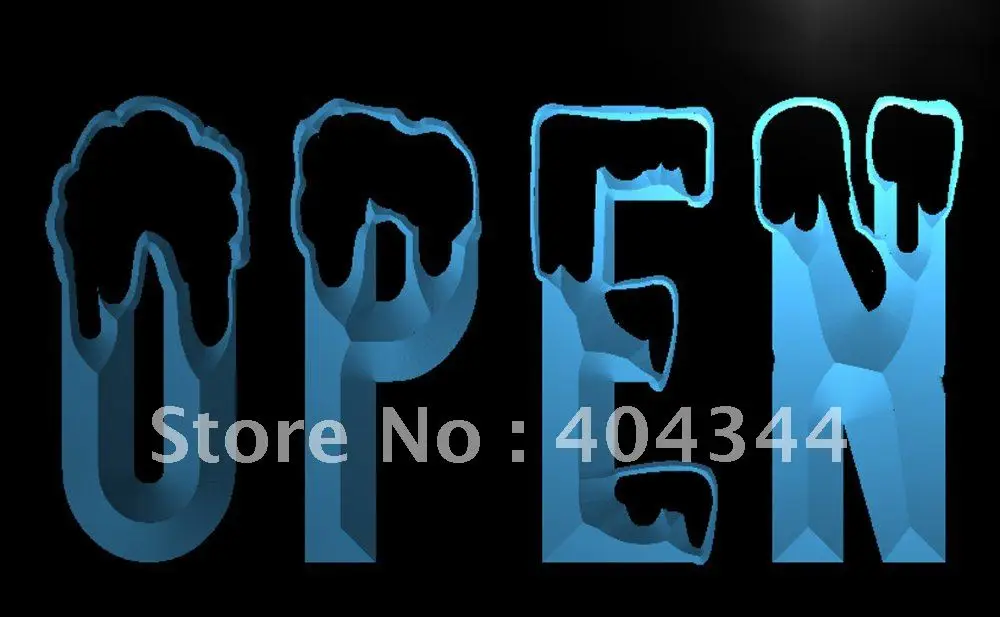 LB198- OPEN Cold Cafe Bar Club NEW Light Sign home decor crafts