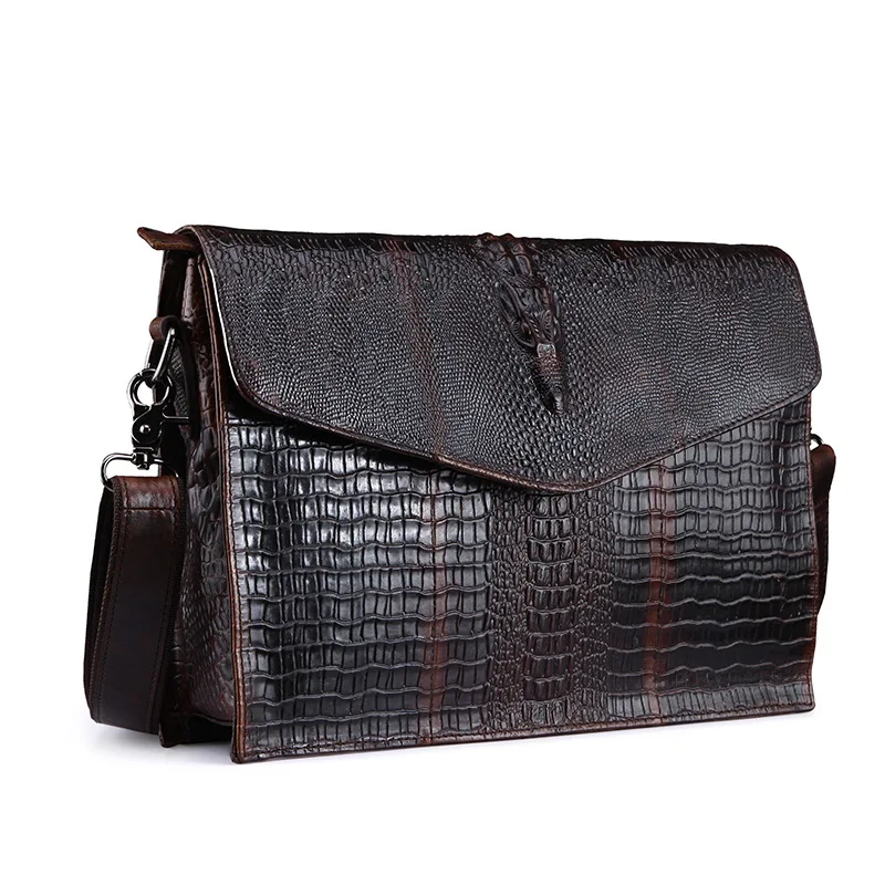 Alligator Pattern Genuine Cowhide Leather Crossbody Shoulder Sling Bag Business Briefcase Portfolio For Men LS0181
Alligator Pattern Genuine Cowhide Leather Crossbody Shoulder Sling Bag Business Briefcase Portfolio For Men LS0181