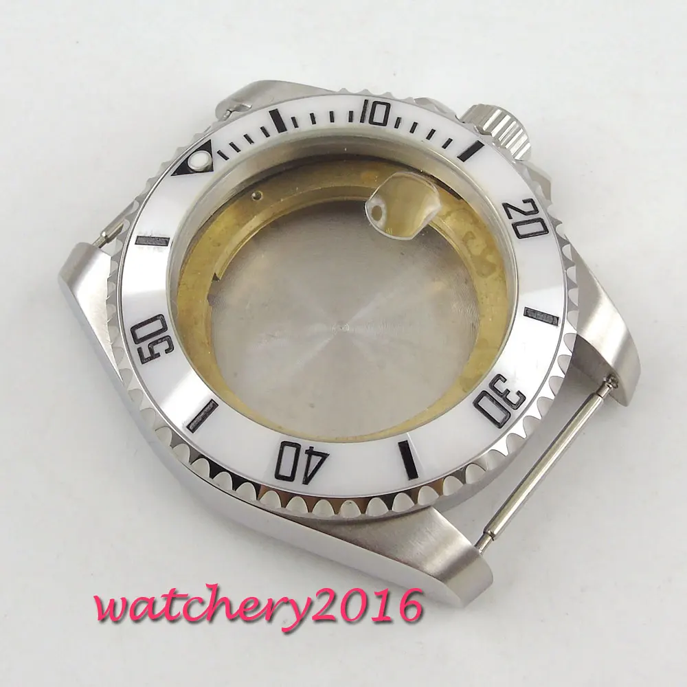 43mm stainless steel Watch case hardened SApphire glass fit MIYOTA 8215 821A 2836 movement Watch Case
43mm stainless steel Watch case hardened SApphire glass fit MIYOTA 8215 821A 2836 movement Watch Case