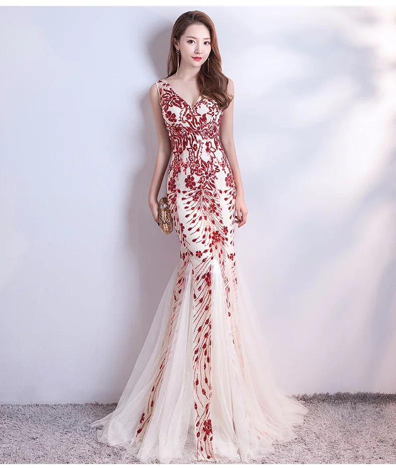 Vestidos Long Evening Gowns 2019 Mermaid V-neck Backless Sequins Formal Evening Dress Party Gown Prom Robe De Soiree
Vestidos Long Evening Gowns 2019 Mermaid V-neck Backless Sequins Formal Evening Dress Party Gown Prom Robe De Soiree