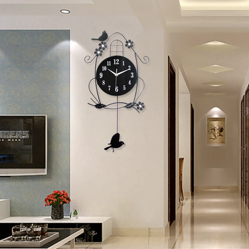 Creative Design of Silent Individual Bird Clock in Living Room Modern Decorative Atmospheric Bedroom Fashion Swing Metal Clock
Creative Design of Silent Individual Bird Clock in Living Room Modern Decorative Atmospheric Bedroom Fashion Swing Metal Clock