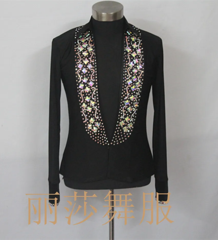 Customize National Standard Dance New Latin Men's Shirt High Quality Rhinestone
Customize National Standard Dance New Latin Men's Shirt High Quality Rhinestone