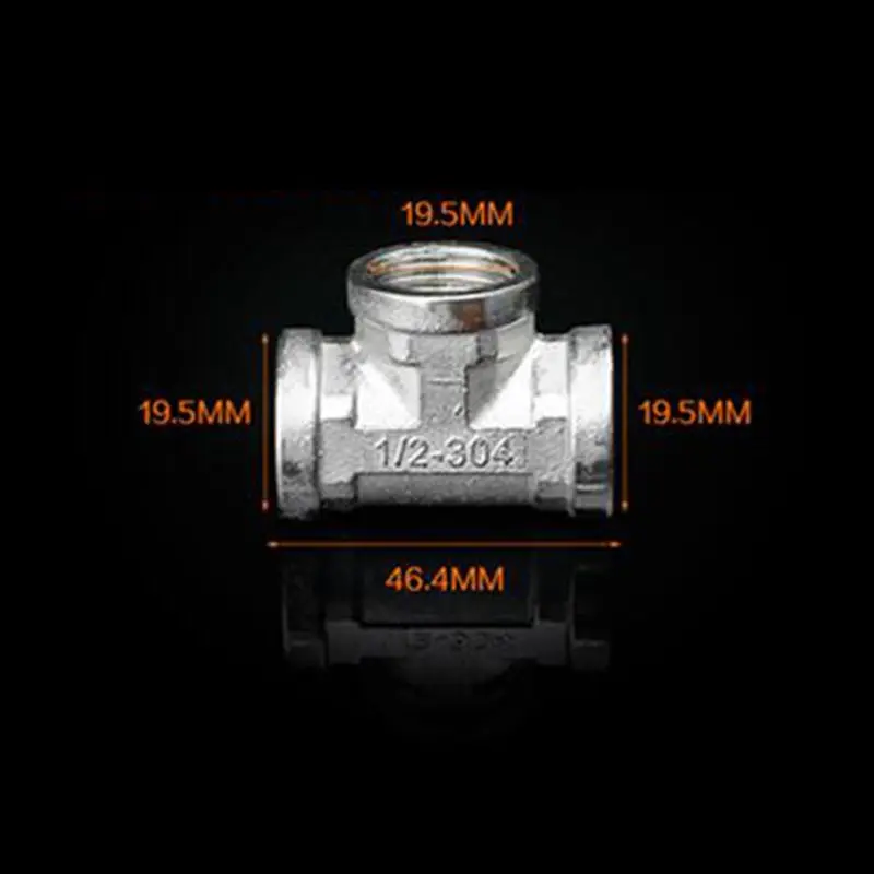 Tee Type 3 Way 201 Stainless Steel Tube Pipe Fitting Connector 1/2" to 1/2" to 1/2" Female BSP Thread
Tee Type 3 Way 201 Stainless Steel Tube Pipe Fitting Connector 1/2" to 1/2" to 1/2" Female BSP Thread