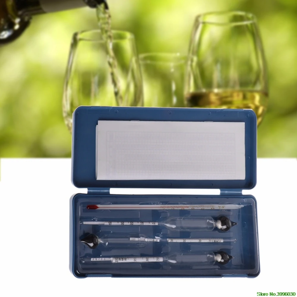 3 Pcs 0-100% Hydrometer Alcoholmeter Tester Set Alcohol Concentration Meter + Thermometer plastic
3 Pcs 0-100% Hydrometer Alcoholmeter Tester Set Alcohol Concentration Meter + Thermometer plastic