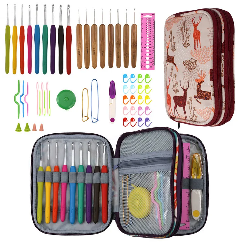 New Crochet Hooks Set Yarn Weave Knitting Needles Set With Cute Animal Giraffe Crochet Bag DIY Sewing Tools Knitting Accessories
New Crochet Hooks Set Yarn Weave Knitting Needles Set With Cute Animal Giraffe Crochet Bag DIY Sewing Tools Knitting Accessories