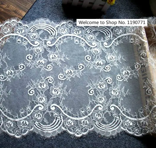 6M/pack Eyelash Lace Fabric 40 cm DIY Decorative High Quality Soft Off White Nylon Eyelash Lace Trim Wedding Dress Fabric
6M/pack Eyelash Lace Fabric 40 cm DIY Decorative High Quality Soft Off White Nylon Eyelash Lace Trim Wedding Dress Fabric