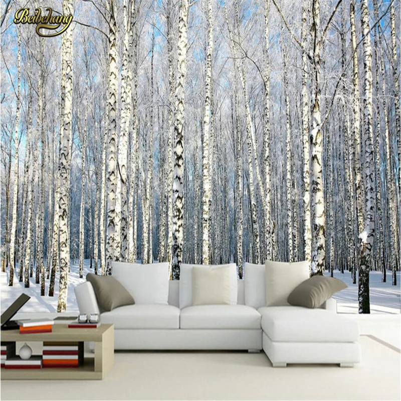 beibehang papel de parede Custom Photo 3d Wallpaper Mural Wallpaper White Birch Forest Snow Landscape TV Wall
beibehang papel de parede Custom Photo 3d Wallpaper Mural Wallpaper White Birch Forest Snow Landscape TV Wall