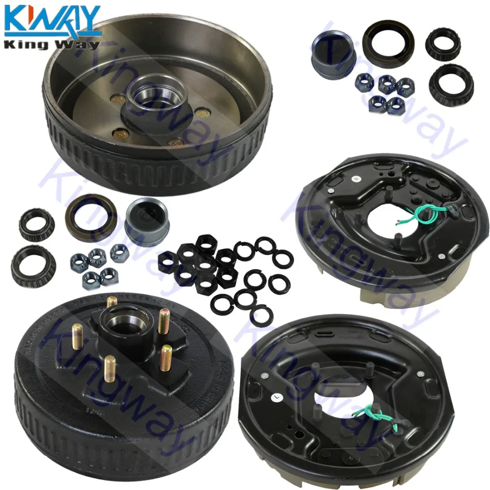 Бесплатная доставка-King Way - 2 шт. Прицеп 10 "X2-1/4" электрический тормоз 5 на 4