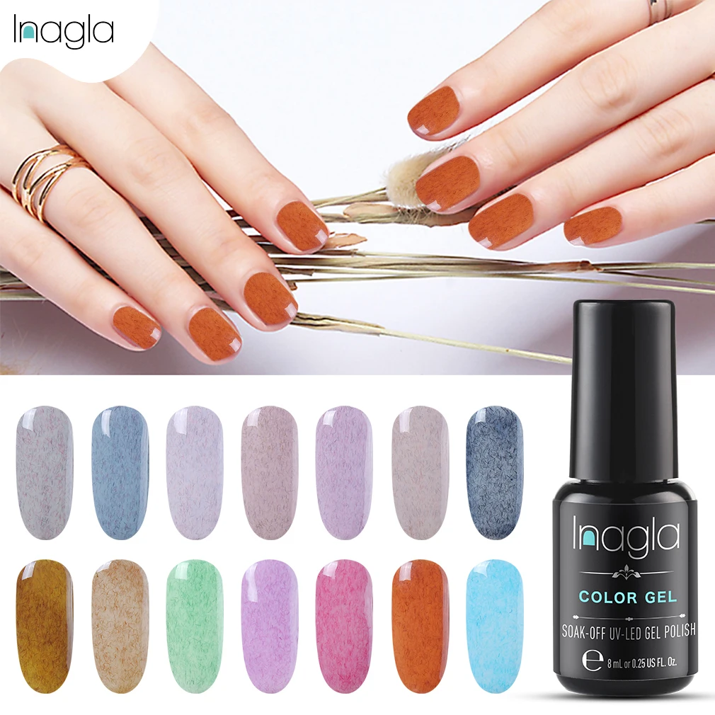 Inagla Furcoat 8 мл Гель лак для ногтей отмачиваемый УФ светодиодный Vernis Полупостоянный