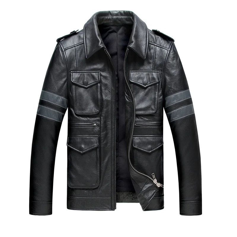 Free Shipping Factory Biker genuine Leather Coats Mens Cowhide Leather Jackets Plus Size Short Slim Fitting Outwear
Free Shipping Factory Biker genuine Leather Coats Mens Cowhide Leather Jackets Plus Size Short Slim Fitting Outwear