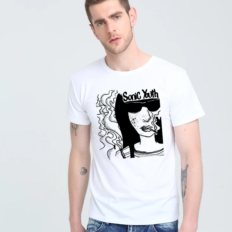 Sonic Youth tee rock roll vocals band bass guitar Punk Rock T-shirt Top Lycra Cotton Men T shirt New Design High Quality
Sonic Youth tee rock roll vocals band bass guitar Punk Rock T-shirt Top Lycra Cotton Men T shirt New Design High Quality