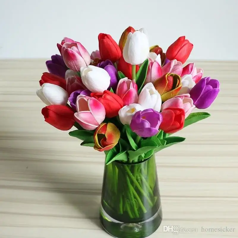 50PCS Latex Tulips Artificial PU Flower bouquet Real touch flowers For Home decoration Wedding Decorative Flowers
50PCS Latex Tulips Artificial PU Flower bouquet Real touch flowers For Home decoration Wedding Decorative Flowers