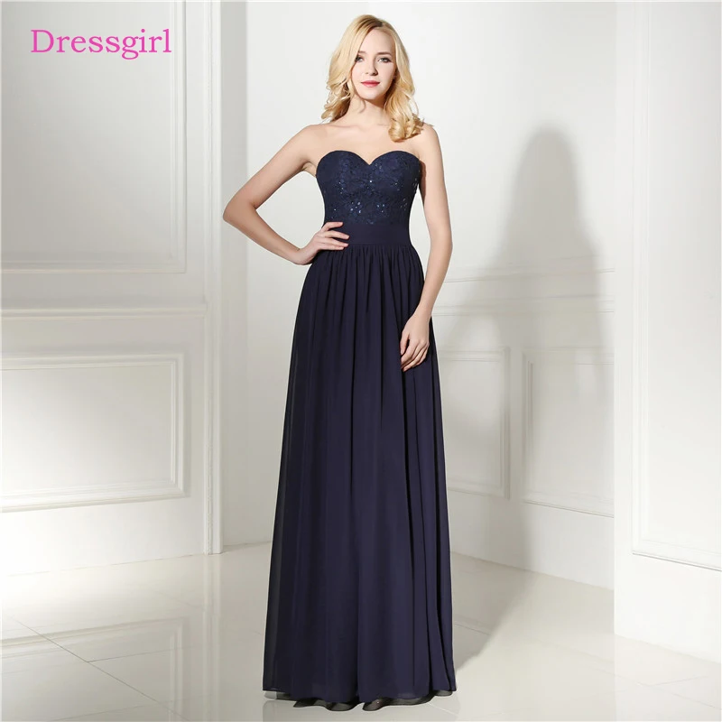 Navy Blue Evening Dresses A-line Sweetheart Chiffon Lace Beaded Backless Long Evening Gown Prom Dress Robe De Soiree
Navy Blue Evening Dresses A-line Sweetheart Chiffon Lace Beaded Backless Long Evening Gown Prom Dress Robe De Soiree