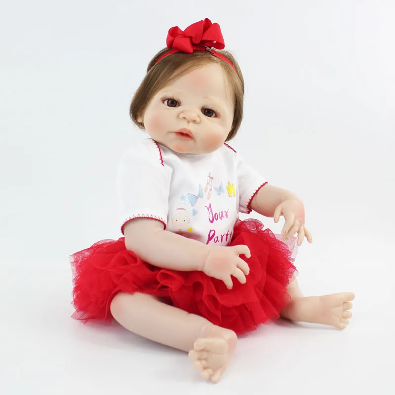 55cm Full Body Silicone Reborn Girl Baby Doll Toy Vinyl Newborn Princess Babies Like Alive Bebe Child Bathe Play House Toy
55cm Full Body Silicone Reborn Girl Baby Doll Toy Vinyl Newborn Princess Babies Like Alive Bebe Child Bathe Play House Toy