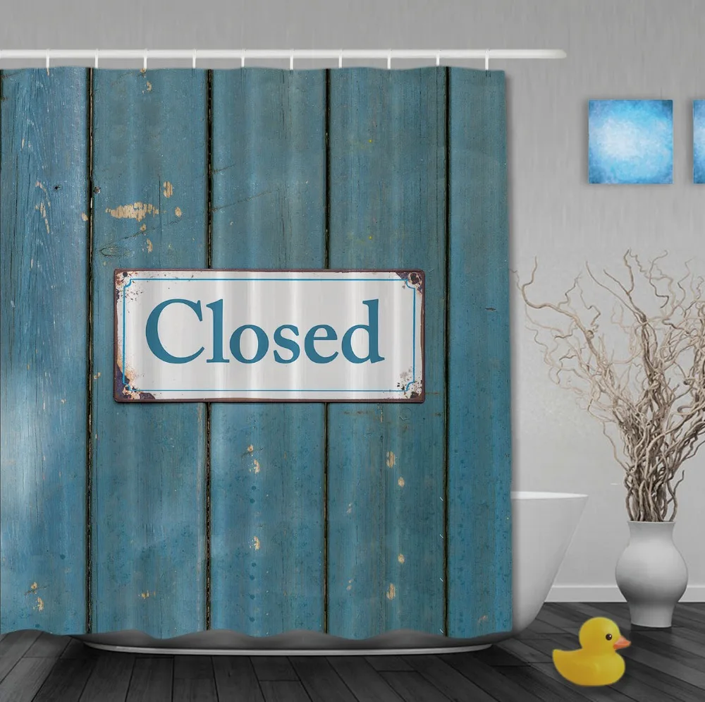 Retroing Style Word Closed On The Classic Wooden Door Waterproof Mouldproof Fabric High Quality Bathroom Curtain With Hooks
Retroing Style Word Closed On The Classic Wooden Door Waterproof Mouldproof Fabric High Quality Bathroom Curtain With Hooks