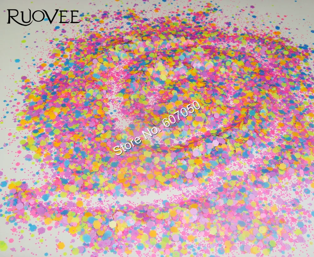 017# NEON Hexagon Shapes nail Solvent Resistant Glitter for acrylic nails Gel polish Decoration DIY Powder
017# NEON Hexagon Shapes nail Solvent Resistant Glitter for acrylic nails Gel polish Decoration DIY Powder