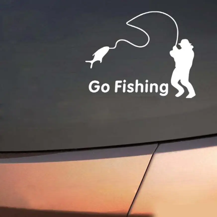 Dependable Automotive Body StickersGo Fishing Car Sticker Truck Window Bumper Deca dropshipping #ng | Автомобили и мотоциклы