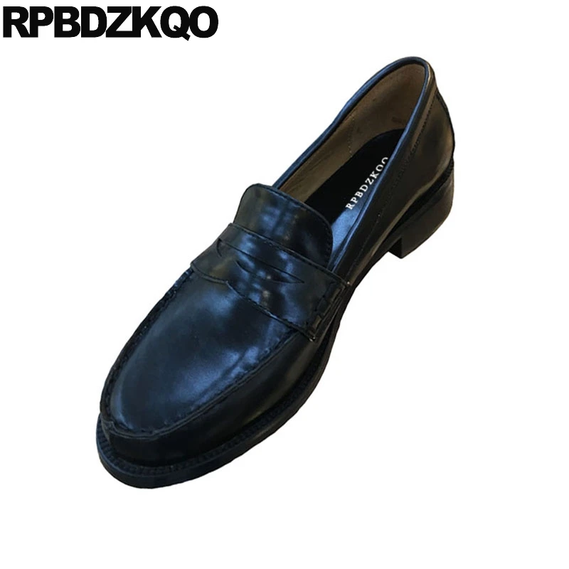 Loafers China Designer Shoes Women Luxury 2021 Female Black Brand Flats Round Toe Ladies Patent Leather Chinese High Quality | Обувь