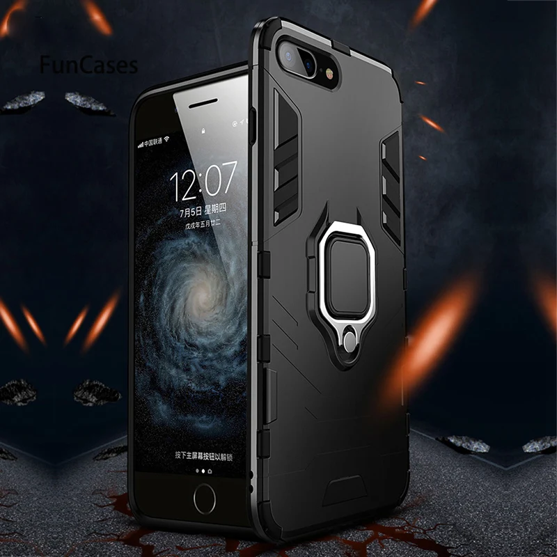 Магнитный противоударный защитный чехол для телефона iphone 8 7 Plus + роскошная