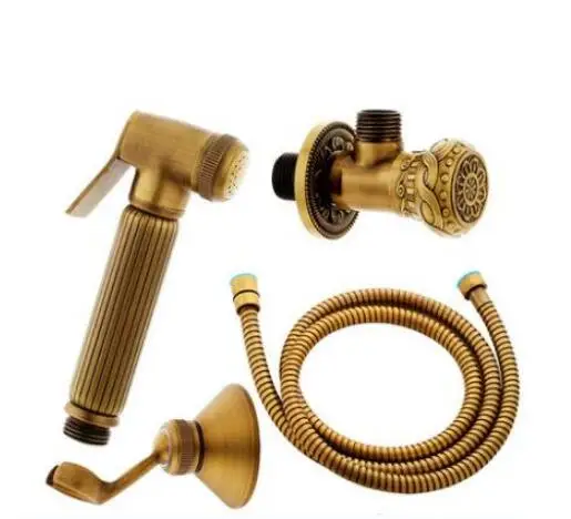 Antique Brass Handheld Bidet Spray Shower Set Copper Bidet Sprayer Lanos Toilet Bidet Faucet Lavatory Gun Torneira Ducha 4 pcs
Antique Brass Handheld Bidet Spray Shower Set Copper Bidet Sprayer Lanos Toilet Bidet Faucet Lavatory Gun Torneira Ducha 4 pcs