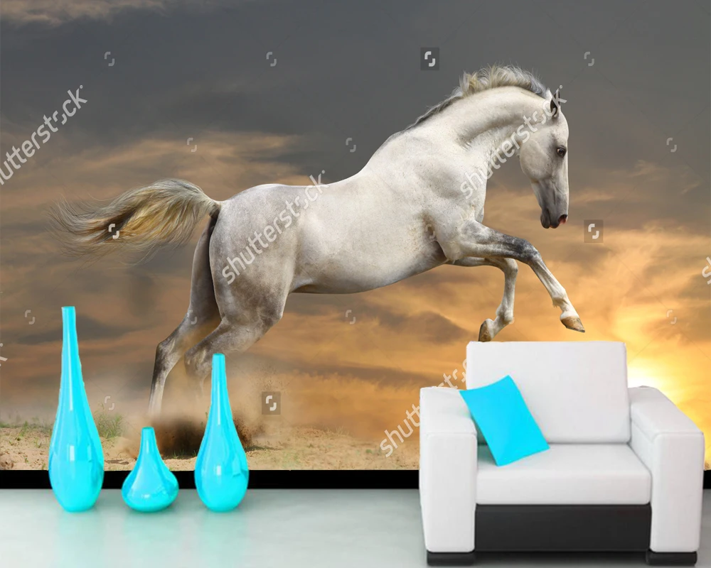 Customize horse wallpaper,silver-white stallion in sunset, photo landscape for living room bedroom sofa background wallpaper
Customize horse wallpaper,silver-white stallion in sunset, photo landscape for living room bedroom sofa background wallpaper