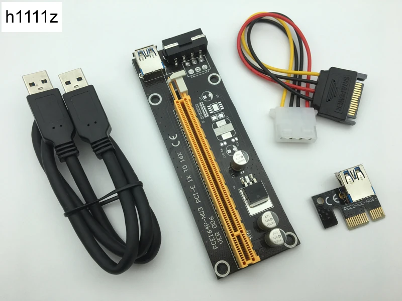 NEW 60cm PCI-E Extender PCI Express Riser Card 1x to 16x USB 3.0 SATA to 4Pin Power Supply for Mining Bitcion Miner BTC Antminer
NEW 60cm PCI-E Extender PCI Express Riser Card 1x to 16x USB 3.0 SATA to 4Pin Power Supply for Mining Bitcion Miner BTC Antminer