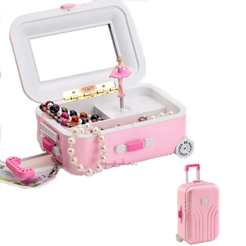 Kids Room Decorations Music Box Jewelry Lever Luggage Box Jewelry Cosmetic Storage Box Friend Christmas Birthday Unique Gifts
Kids Room Decorations Music Box Jewelry Lever Luggage Box Jewelry Cosmetic Storage Box Friend Christmas Birthday Unique Gifts