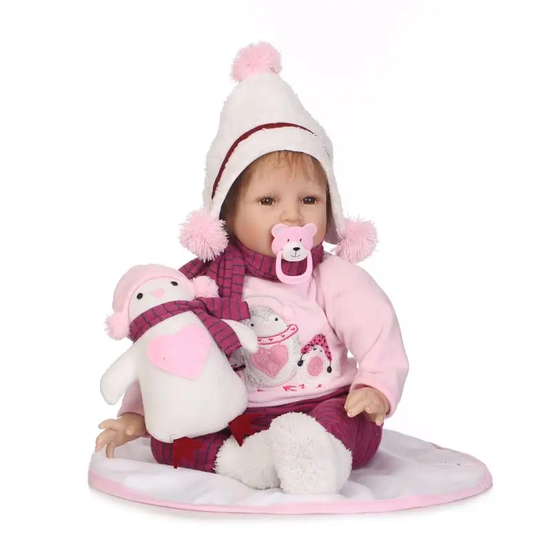 mini realistic silicone reborn baby dolls girls boys soft body 55cm in Winter clothes smileing girl doll toy with plush animals
mini realistic silicone reborn baby dolls girls boys soft body 55cm in Winter clothes smileing girl doll toy with plush animals