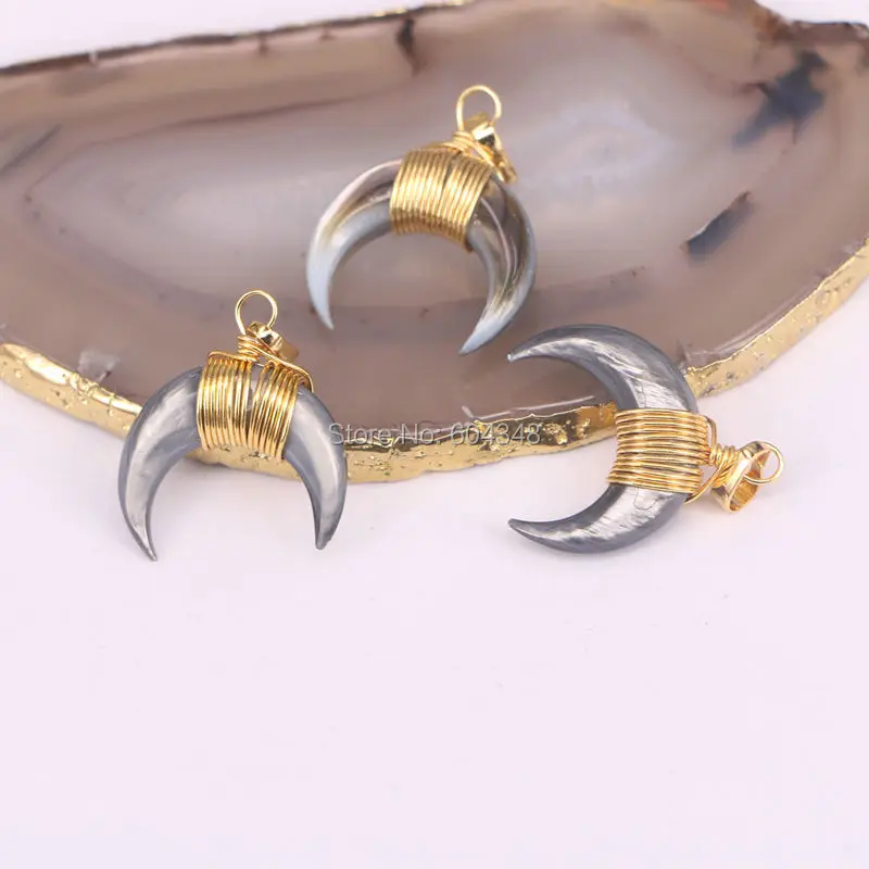 10pcs Mini Size Gold color Ox Horn Shape Shell Pendant, Crescent Moon Shell Jewelry Gem Horn Pendant
10pcs Mini Size Gold color Ox Horn Shape Shell Pendant, Crescent Moon Shell Jewelry Gem Horn Pendant