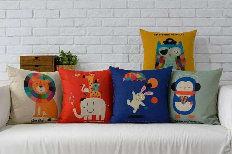 Lion pillow cover, cartoon animal owl rabbit lion elephant Giraffe Penguin throw pillow case pillowcase wholesale
Lion pillow cover, cartoon animal owl rabbit lion elephant Giraffe Penguin throw pillow case pillowcase wholesale