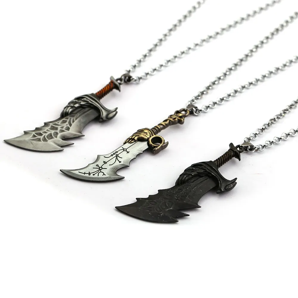 Hot Game God Of War Weapon Blades Of Chaos Jewelry Statement Pendant Necklace Kratos Pendants Choker Men Charm Gift Accessories
Hot Game God Of War Weapon Blades Of Chaos Jewelry Statement Pendant Necklace Kratos Pendants Choker Men Charm Gift Accessories