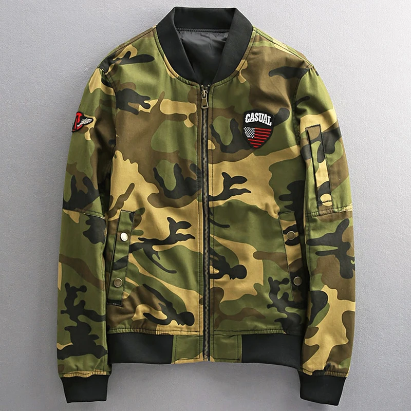 Spring Casual Fashion Camouflage Air Man Jackets and Coats European and American Style Military Jacket Male Streetwear XXXL A543
Spring Casual Fashion Camouflage Air Man Jackets and Coats European and American Style Military Jacket Male Streetwear XXXL A543