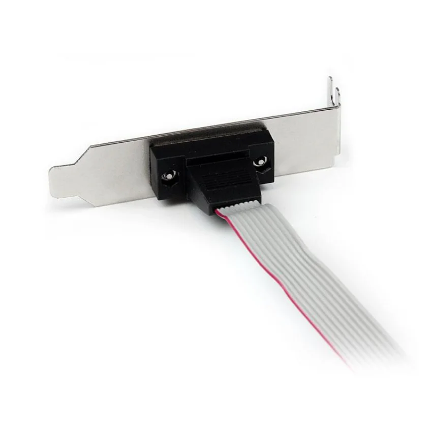 StarTech.com 1 Port 16in DB9 Serial Bracket to 10 Pin Header - Low Profile IDC DB-9 Male/Female Grey | Электроника
